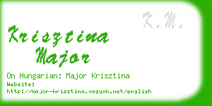 krisztina major business card